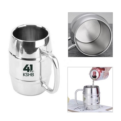 12Oz. Stainless Steel Mug with Handle