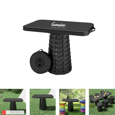 Portable Collapsible Table and Stool Set