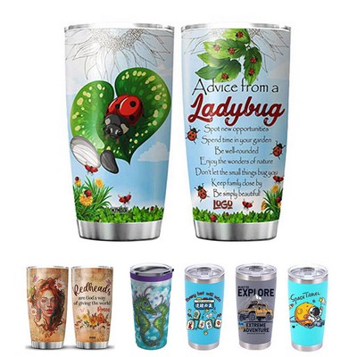 20oz Full Color Wrap Stainless Steel Tumbler