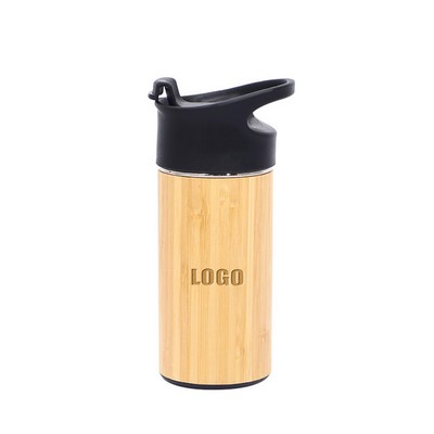 350Ml Bamboo Stainless Steel Bottle