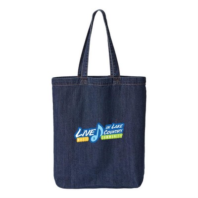 Liberty Bags Cotton Denim Gusseted Tote Bag