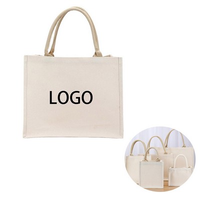Canvas Travel Beach Bag With Sturdy Handle