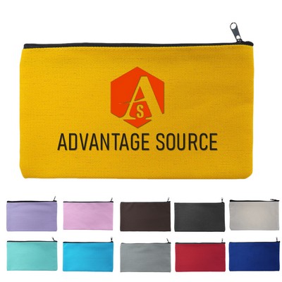 Canvas Travel Zipper Pouch Multi Purpose Cosmetic Bag