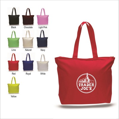 Canvas Zipper Tote Bag