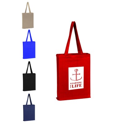 Promotional Canvas Tote Bag w/Bottom Gusset