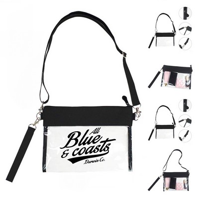 Clear PVC Crossbody Shoulder Bag