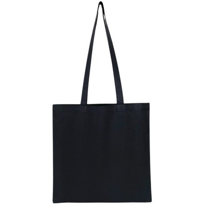 Blank 5 oz Cotton Tote Bag | Reusable Everyday Market Grocery Beach Black (15x15)