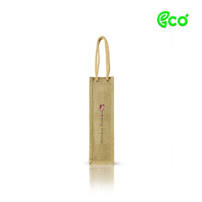 Wine Bottle Jute Bag with Rope Handle – Ecofriendly