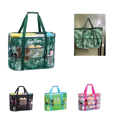 Sandproof Mesh Beach Tote Bag