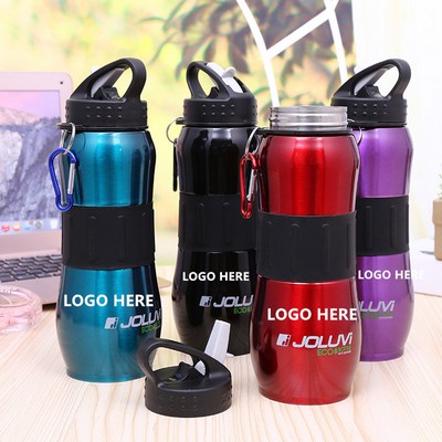 17 Oz. Stainless Steel Bottles w/Straw