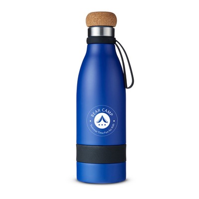 19 oz Double Wall Vacuum Insulated Bottle With Cork Lid