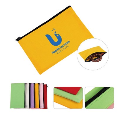 Canvas Zipper Cosmetic Pouch