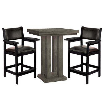 Escalade Sports American Heritage - Alta Pub Table & Spectator Chair Set - Charcoal