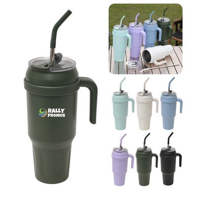50 oz Leakproof Mug Tumbler With Handle And Straw