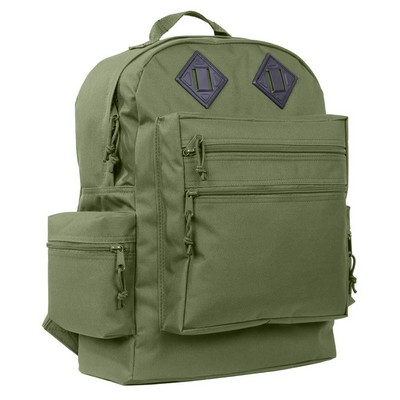 DELUXE DAY BACKPACK - OLIVE DRAB - 600D Poly