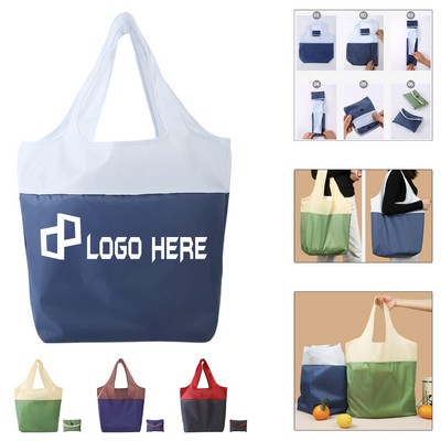 Two-Tone Fodable Grocery Shopping Bags