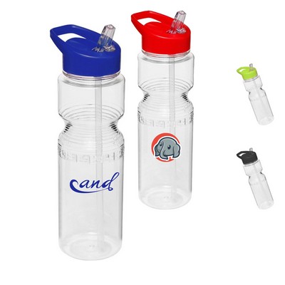 28 oz. BPA free Easy-grip Bike Bottle with flip top straw