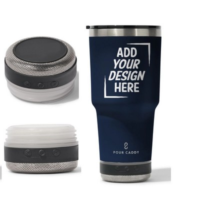 Pour Caddy Go Caddy 28 Oz. Bluetooth Speaker Tumbler