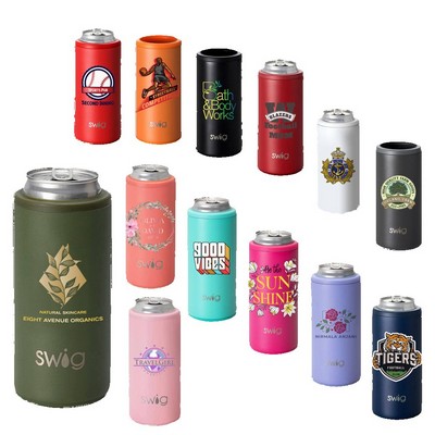 Swig® 12 Oz. Skinny Can Cooler (Full Color Digital)