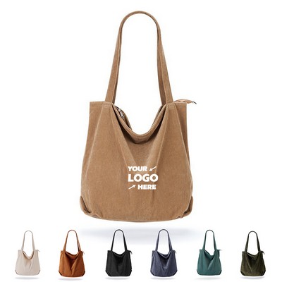Casual Corduroy Tote Bag