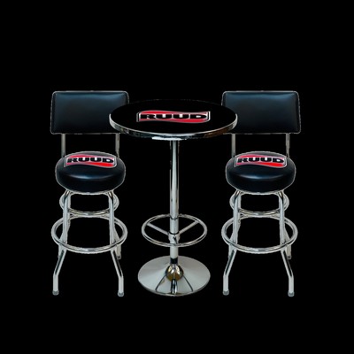Bar Table and Double Ring Stool w/Back Combo