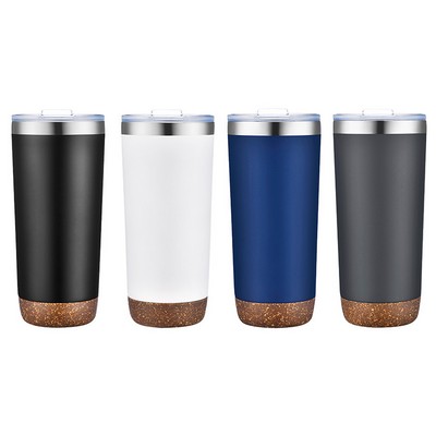 22 Oz. Vacuum Tumbler With Cork Bottom