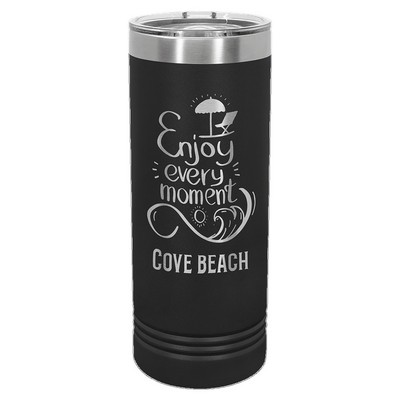 Polar Camel 22 oz. Black Skinny Tumbler with Slider Lid